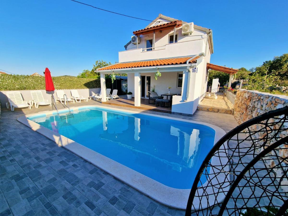 Anas Lagoon Holiday House With Pool At Azure Beach Drvenik Mali Extérieur photo